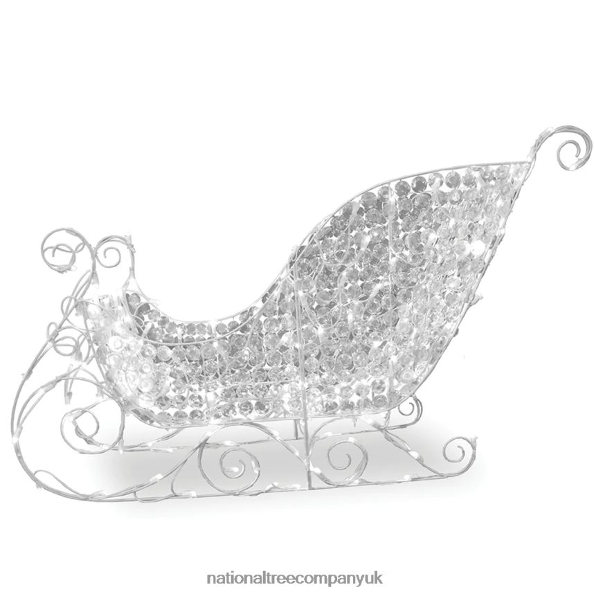 decoration | National Tree Company 36 Ice Crystal Bead Sleigh with LED Lights F2L4F631